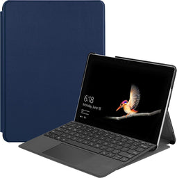 imoshion Trifold Bookcase - Geschikt voor Microsoft Surface Go 4/Go 3/Go 2 - Auto-wake functie - Donkerblauw