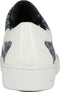 Michael Kors Keaton Stripe - Dames Sneaker - Wit met blauwe mk logo print - Washed Denim - Maat 39