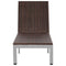 vidaXL - Ligbed - met - wieltjes - poly - rattan - bruin