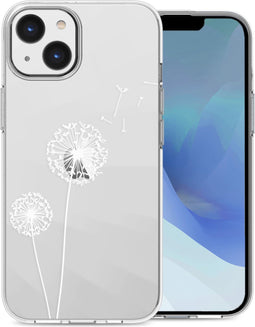 imoshion Hoesje Geschikt voor iPhone 14 Hoesje Siliconen - imoshion Design hoesje - Transparant / Dandelion