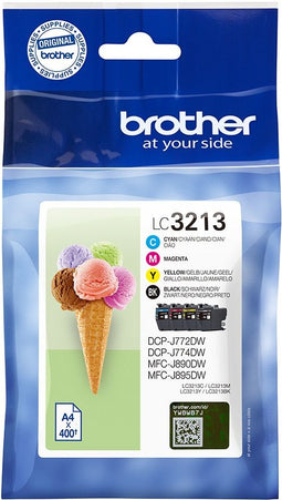 Brother LC-3213VALDR - Inktcartridge MultiPack - 400 Paginas - Zwart Cyan Magenta Geel (4 stuks)