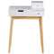Houten kaptafel wit met klapspiegel en lades - 60x50x76 cm