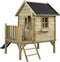 Houten speelhuisje met glijbaan en trap Camilla (SwingKing) | Kinderhuisje voor Buiten in de Tuin | Voor Kinderen vanaf 3 Jaar | FSC Hout - Glijbaan Blauw