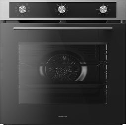 Inventum IOH6072RK - Inbouw oven - Hetelucht - 72 liter - 9 programma's - Zwart/RVS