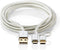 2-in-1-Kabel - USB 2.0 - USB-A Male - USB-C Male - 480 Mbps - 1.00 m - Verguld - Rond - Gevlochten - Aluminium - Cover Window Box