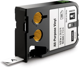 Dymo XTL 300/XTL 500 - Universeel vinyl - Bestendig tegen vocht en chemicaliën - Zwart op wit