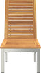 vidaXL - Ligbed - met - Wielen - 207x58x35 - cm - Massief - Acaciahout - & - RVS