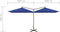 vidaXL - Parasol - dubbel - met - stalen - paal - 600x300 - cm - azuurblauw