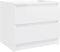 vidaXL - Nachtkastje - 50x39x43,5 - cm - bewerkt - hout - hoogglans - wit
