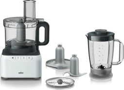 Braun FP3131WH - Foodprocessor - 800 W - 2,1 l - Grijs/Wit