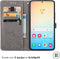 iMoshion Hoesje Geschikt voor Samsung Galaxy S24 Plus Hoesje Met Pasjeshouder - iMoshion Mandala Bookcase - Grijs