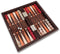 Kleine houten Backgammon koffer - Reiseditie - kleur ebbenhouten - Maat S 25cm - met sterke magnetische sluiting