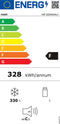 Haier H3F-320WSAAU1 - Congélateur Instaswitch - 330L - Energieklasse F