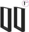 vidaXL - Salontafelpoten - 2 - st - U-vormig - 38x(42-43) - cm - staal - zwart