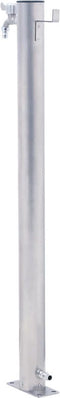 vidaXL - Waterzuil - 100 - cm - roestvrij - staal - rond
