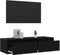 vidaXL - Tv-meubel - met - LED-verlichting - 100X35,5x25 - cm - zwart - eikenkleurig