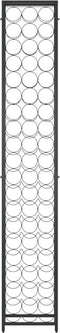 vidaXL - Wijnrek - voor - 57 - flessen - 34x18x200 - cm - smeedijzer - zwart