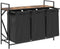 vidaXL - Wasmand - 3 - vakken - met - plank - gerookt - eikenkleurig