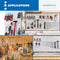 Gereedschapswand van MDF 120 x 60 cm - Wit gelakt - Perforatiebord met 7 mm gaten