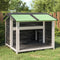 vidaXL - Hondenhok - 96x87x80,5 - cm - massief - grenenhout - grijs