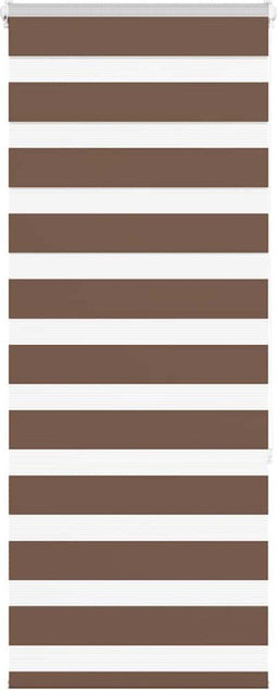 vidaXL - Zebra - rolgordijn - 60x150 - cm - stofbreedte - 55,9 - cm - polyester - bruin