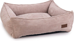 Designed by Lotte Ribbed - Hondenmand - Geribbelde stof - Roze - 65x60x20 cm