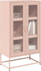 vidaXL - Hoge - kast - 68x39x123 - cm - staal - roze