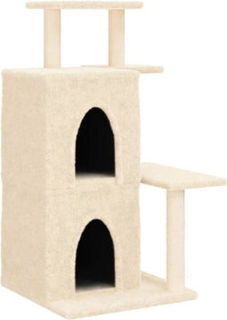 vidaXL - Kattenmeubel - met - sisal - krabpalen - 97 - cm - crèmekleurig