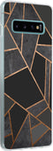 Hoesje Geschikt voor Samsung Galaxy S10 Plus Hoesje Siliconen - Design Backcover siliconen - Meerkleurig / Black Graphic