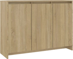 vidaXL - Dressoir - 102x33x75 - cm - bewerkt - hout - sonoma - eikenkleurig