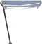 vidaXL - Luifel - automatisch - met - LED - en - windsensor - 350x250 - cm - blauw - wit