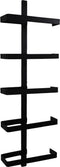 Wijnrek 5 flessen - 22x9x70 - Zwart - Metaal