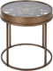Kleine bijzettafel Home ESPRIT Zwart Gouden Metaal Kristal 48 x 48 x 51 cm