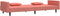 vidaXL - Slaapbank - 2-zits - met - 2 - kussens - fluweel - roze
