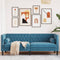 vidaXL - Driezitsbank - Chesterfield-stijl - met - bolsters - fluweel - blauw