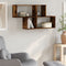 vidaXL - Wandschap - 100x20x53 - cm - bewerkt - hout - gerookt - eikenkleurig