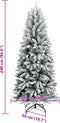 vidaXL - Kunstkerstboom - met - sneeuw - 240 - cm - PVC - en - PE