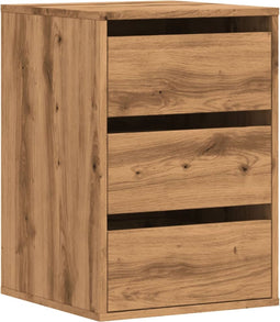 vidaXL - Ladekast - 40x41x58 - cm - bewerkt - hout - artisanaal - eikenkleurig