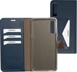 Mobiparts Classic Wallet Case - Samsung Galaxy A7 (2018) - Ruimte voor pasjes - Blauw