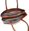 Berba Grote Schoudertas / Crossbodytas Dames - Leer - Gestreept - Laguna - Cognac