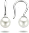 Glams oorhangers - Franse haak - Parel 7.5mm - Zilver