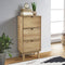 vidaXL - Schoenenkast - OTTA - 3 - lades - massief - grenenhout - bruin - en - wit