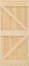 vidaXL - Schuifdeur - met - beslag - 80x210 - cm - massief - grenenhout