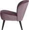 WOOOD Sara Fauteuil - Velvet - Warm Lila - 59x71x70