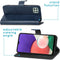 iMoshion Hoesje Geschikt voor Samsung Galaxy A22 (5G) Hoesje Met Pasjeshouder - iMoshion Luxe Bookcase - Donkerblauw