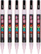 Posca Stiften PC-3M Fine Tip - verfstiften - Glitter roze - 6 stuks