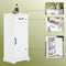 SoBuy BZR207-W - Badkamermeubel - Opbergkast met lade en open planken - Wit 42 x 30 x 93 cm