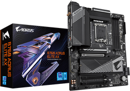 Gigabyte B760 AORUS ELITE AX - Moederbord ATX - LGA1700 - 4x DDR5 - 128GB RAM (max)