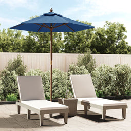 vidaXL - Parasol - met - houten - paal - 196x231 - cm - azuurblauw