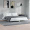 vidaXL - Bedframe - zonder - matras - 160x200 - cm - spaanplaat - wit